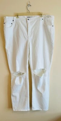Abercrombie Fitch Demin Jeans Womens Plus Sz 22R 90s Straight Ultra HighRise NEW
