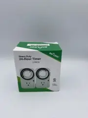 BN-LINK Indoor 24-Hour Mechanical Outlet Timer Daily use, 2 Pack, 3-Prong New