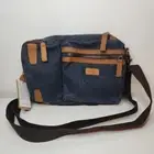 DaVan Multifunction Wax Canvas Blue Sling Strap Shoulder Bag NWT Water Repellent