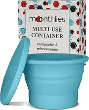 Menstrual Cup Sterilizer, Period Disc Cleaner, Period Cup or Menstrual Disk Travel Wash Case, Multi-Use Shaker for Cleaning or Storage Container, Reusable Menstral Sanitizer (Blue)