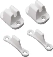 [SING F LTD] 2X Door Retainer Kit T Shape Door Stop Retaining Catch Holder Set White Plastic for Camper RV Motorhome Caravan Campervans