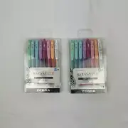 Zebra Sarasa Clip Milk Color Assorted Gel Ink 8ct LOT OF 2