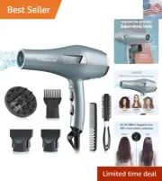 Ionic Salon Hair Dryer, Professional Blow Dryer 1800W AC Motor Fast Drying wi...