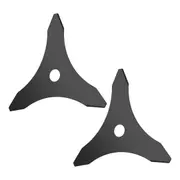 Mower Triangle Saw Blade Weed Eater Blade 3-Teeth Brush Cutter Trimmer Blade - 2pcs