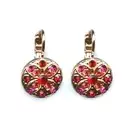 Mariana Earrings Lovely Floral in Siam, Fuchsia & Padparadscha Austrian Cryst...