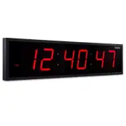 Ivation Large Digital Wall Clock 36"X1.75"X6" Rectangle Electronic Plug-in Red