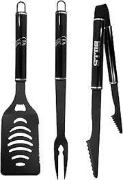 Siskiyou Sports NFL Buffalo Bills 3 pc Monochromatic BBQ Set, Black,One Size