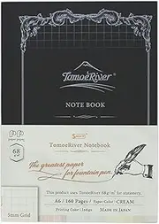 SAKAE Technical Paper Paper Notebook, A6, Squared, Soft Cover, Tomoe River FP, 2.4 oz (68 g), Cream 160P, TMR-A6NB-68HC