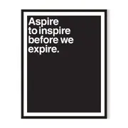 Aspire Framed Printed Wall Art - Black