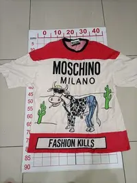 在飛比找Yahoo!奇摩拍賣優惠-【二手衣櫃】義大利精品 MOSCHINO MILANO 短袖