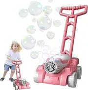 Automatic Bubble Machine - Lawn Mower Bubble Blower Machine with Light | Battery Powered Bubble Maker Long Lasting Fun for, Festival, Show, Indoor,