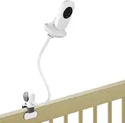 Flexible Baby Monitor Mount for VTech VM819 Baby Monitor Baby Camera Holder Stand Shelf, Versatile Twist Mounting for Crib Nursery Cot Shelves or Furniture, Baby Monitor Kits, White, No Drill