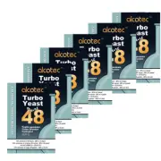 6 x Alcotec 48 Hour Turbo Yeast Home Brew Spirits