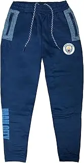 Icon Sports Men's Manchester City Joggers Casual Sweatpants, Licensed M. City Track Pants with Zipper Pockets