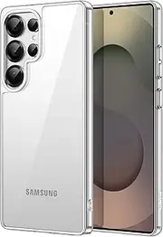 JETech Case for Samsung Galaxy S25 Ultra 5G, Non-Yellowing Shockproof Bumper Protective Phone Cover, Anti-Scratch Hard PC Back (Clear)