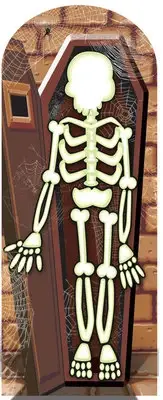 Skeleton IN Crypt Halloween LIFESIZE CARDBOARD STAND-IN CUTOUT standee standup