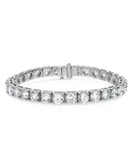 Bloomingdale's Fine Collection Certified Lab Grown Diamond Tennis Bracelet in 18K White Gold, 20 tcw