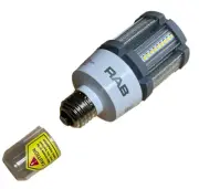 RAB HID-12-E26-840-BYP-PT LED Corncob 12W E26 5000K 80 CRI 1,750 Lumens 120-277V
