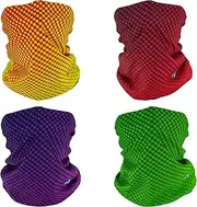 SMEHCF 4 Multipurpose Headband Bandana Balaclava For Women Men, 4x Gradient Color Face Mask, One Size
