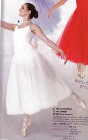 Ballet Dance attached Romantic Dress White Ch/ladies tulle chiffon fully lined