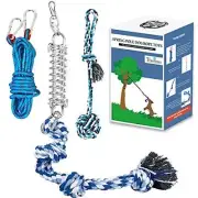 Spring Pole Dog Rope Toys: Dog Rope Pull & Tug of War Toy with a Big Spring P