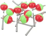 BESPORTBLE 10Pcs Dual Color Fishing Rod Tips Durable Material Easy to Identify Alert Balls for Equipment for Winter Outdoors
