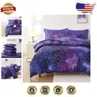 Celestial Constellation Comforter Set - Full Size Indigo Purple Galaxy Bedding