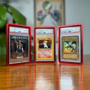 Magnetic Metal PSA Slab Protector (3 Pack) - Aluminum Bumper Case Frame - Red