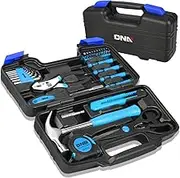 DNA MOTORING Blue 39 PCs Portable TooL Kit Household Hand Toolbox General Repair Screwdriver Pliers Hammer Hex (TOOLS-00008)