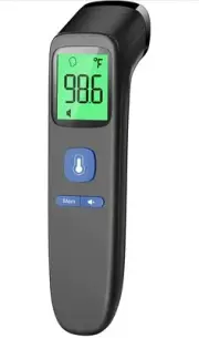 No-Touch Digital Thermometer for Adults & Kids – Fast, 2-in-1 with Fever Alarm