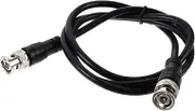 LIFKICH Male to Male Cable Coaxial Extension Cord 1m Connector for Video Cameras
