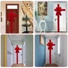 Christmas Cabinet Door Ribbon Big Red Bow Large Bow Xmas Holiday F5F0