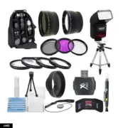 Accessory Kit (Lens Filters Backpack) For Canon EOS Rebel T7i SL3 4000D 800D T7