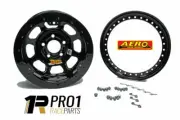 AMCA Aero Steel Beadlock Wheels 15" x 8" | 3" Backspace | 5 x 4.75 PCD | Black