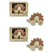2x Kaper Kidz Eco Play Push A Long Spinning Hedgehog Kids Wooden Toy 12m+
