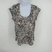 Sanctuary Women's XS Snake Print Cap Sleeve Top NWT