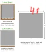 Cordless Blackout Roller Shades for Windows Room Darkening Sz 41W x 72H