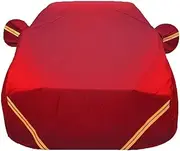 Full Car Cover Compatible with 2004-2024 Audi A4 Avant, All-Weather Sun-Proof Snow-Proof Tarpaulin(Red)