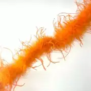 Ostrich & Marabou Feather Boa Trim per 10cm - Orange