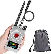 JMDHKK K18+ Hidden Camera Detector, Spy Camera Finder, Bug Detector, Magnetic Field Detector, Listening Device Detector – Privacy Protection Tool for Home, Office, Hotel, and Travel Security(Silver)