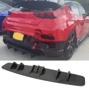 For Hyundai Veloster Rear Lip Bumper Diffuser 7 Shark Fin Spoiler Wing Splitter (for: Hyundai)