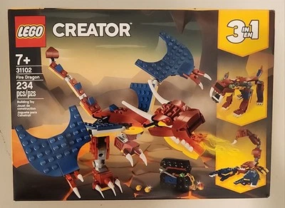 LEGO Creator Fire Dragon 31102 3-in-1 Retired *NEW*