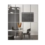 Delma Home Gym Mirror Tiles, 14'' x 12'' Glass Frameless Mirror (16 PCS), Large