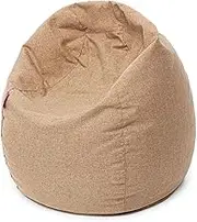 ZLYTQZHGBHD Linen Cloth Lazy Sofa，Bean Bag Pouf Puff Couch Tatami (Color : Light Gray)
