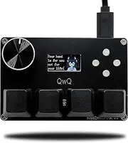SayoDevice O3C++ OSU Keyboard Rapid Trigger Hall Switches Magnetic Linear Switches Keyboard with Knob and Screen,Copy Paste,Shotcut,Macro Hotswap Mini Keypad (Black)