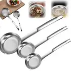 3PCS Fine Mesh Colander Stainless Steel Strainer Spoon Oil Screen Sifter Sieve R