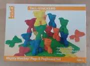 New Tall-Stackers Mighty Monkey Pegs & Pegboard Set by Lauri