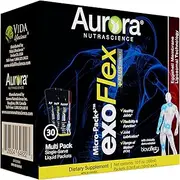 Aurora Nutrascience, Micro-Pack Liposomal ExoFlex+ Vitamin C, Eggshell Membrane with BiovaFlex, Curcumin, & Boswellia, 30 Single-Serve Liquid Packets, 0.34 fl oz (10 ml) Each