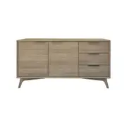 Tyler 166cm Buffet Table 2 Door 3 Drawer Solid Acacia Timber Brushed Smoke