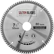 TCT18580T Saxton TCT Circular Wood Saw Blade 185mm x 30mm x bore x 80T for Bosch Makita Dewalt Fits 190mm Saws